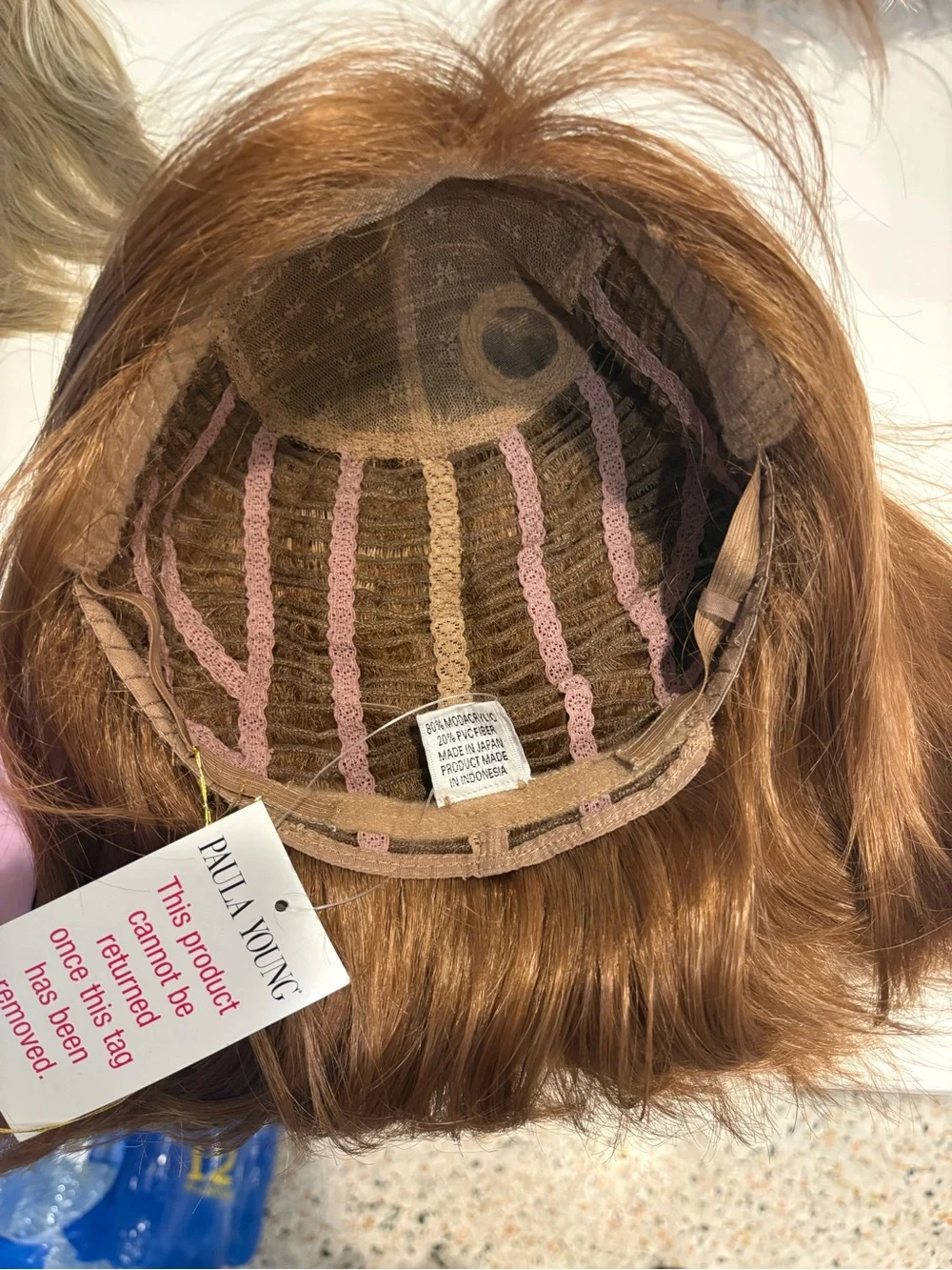 PAULA YOUNG New CHASE Auburn Brown Synthetic straight Bob! Tags! Basic Cap.
